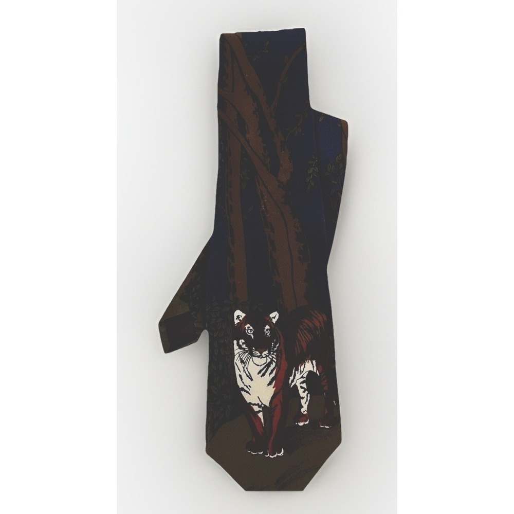 World Wildlife Fund Bengal Tigers Tie Imported Silk Design # 145 Made In USA